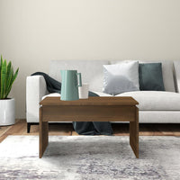 Thumbnail for Couchtisch Braun Eichen-Optik 68x50x38 cm Holzwerkstoff