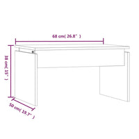 Thumbnail for Couchtisch Braun Eichen-Optik 68x50x38 cm Holzwerkstoff
