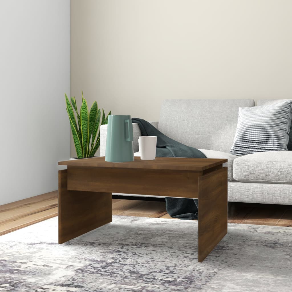 Couchtisch Braun Eichen-Optik 68x50x38 cm Holzwerkstoff
