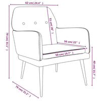 Thumbnail for Sessel Schwarz 62x79x79 cm Samt