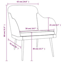 Thumbnail for Sessel Hellgrau 63x76x80 cm Samt
