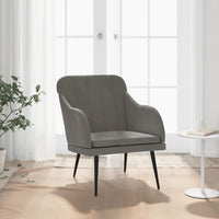 Thumbnail for Sessel Dunkelgrau 63x76x80 cm Samt