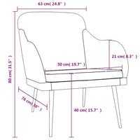 Thumbnail for Sessel Rosa 63x76x80 cm Samt