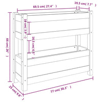 Thumbnail for Pflanzkübel Weiß 77x25x66 cm Massivholz Kiefer