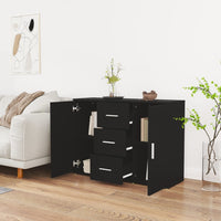 Thumbnail for Sideboard Schwarz 91x29,5x65 cm Holzwerkstoff