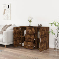 Thumbnail for Sideboard Räuchereiche 91x29,5x65 cm Holzwerkstoff