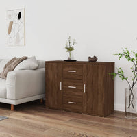 Thumbnail for Sideboard Braun Eichen-Optik 91x29,5x65 cm Holzwerkstoff