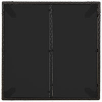 Thumbnail for Gartentisch mit Glasplatte Schwarz 90x90x75 cm Poly Rattan