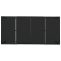 Thumbnail for Gartentisch mit Glasplatte Schwarz 190x90x75 cm Poly Rattan