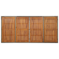 Thumbnail for Gartentisch mit Holzplatte Grau 190x90x75 cm Poly Rattan