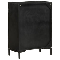Thumbnail for Sideboard Schwarz 55x30x77 cm Massivholz Mango und Eisen