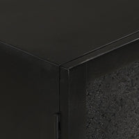 Thumbnail for Sideboard Schwarz 55x30x77 cm Massivholz Mango und Eisen