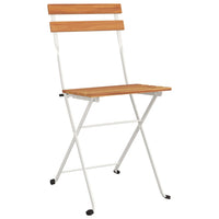 Thumbnail for Bistrostühle 2 Stk. Klappbar Massivholz Akazie und Stahl