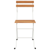 Thumbnail for Bistrostühle 4 Stk. Klappbar Massivholz Akazie und Stahl