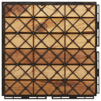 Thumbnail for Terrassenfliesen 10 Stk. 30x30 cm Massivholz Teak Vertikal