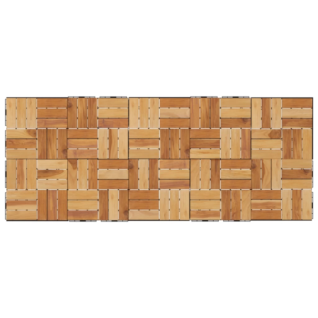 Terrassenfliesen 10 Stk. 30x30 cm Massivholz Teak