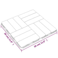 Thumbnail for Terrassenfliesen 10 Stk. 30x30 cm Massivholz Teak