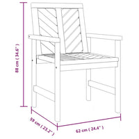 Thumbnail for 3-tlg. Garten-Lounge-Set Massivholz Akazie