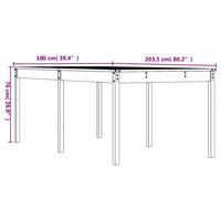 Thumbnail for Gartentisch 203,5x100x76 cm Massivholz Douglasie
