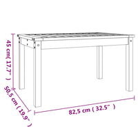 Thumbnail for Gartentisch 82,5x50,5x45 cm Massivholz Douglasie