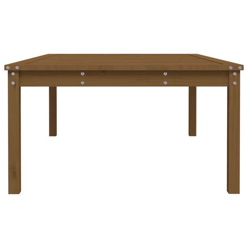 Gartentisch Honigbraun 121x82,5x45 cm Massivholz Kiefer