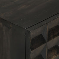 Thumbnail for Sideboard Schwarz 55x34x75 cm Massivholz Mango und Eisen