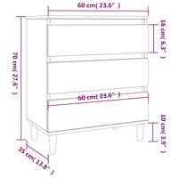Thumbnail for Sideboard Schwarz 60x35x70 cm Holzwerkstoff
