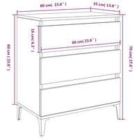 Thumbnail for Sideboard Räuchereiche 60x35x70 cm Holzwerkstoff