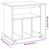 Thumbnail for Rollschrank Braun Eichen-Optik 60x45x60 cm Holzwerkstoff