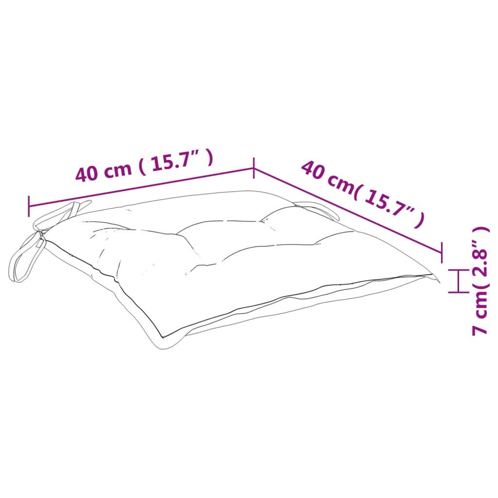 Stuhlkissen 6 Stk. Knallgrün 40x40x7 cm Oxford-Gewebe