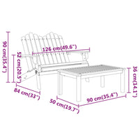 Thumbnail for 2-tlg. Garten-Lounge-Set Adirondack Massivholz Akazie