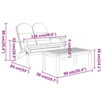 Thumbnail for 2-tlg. Garten-Lounge-Set Adirondack Massivholz Akazie
