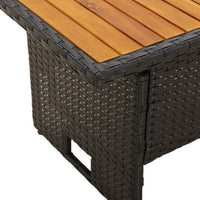 Thumbnail for 2-tlg. Garten-Lounge-Set mit Kissen Schwarz Poly Rattan