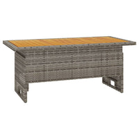Thumbnail for 2-tlg. Garten-Lounge-Set mit Kissen Grau Poly Rattan
