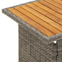 Thumbnail for 2-tlg. Garten-Lounge-Set mit Kissen Grau Poly Rattan