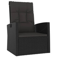 Thumbnail for 3-tlg. Garten-Lounge-Set mit Kissen Schwarz Poly Rattan