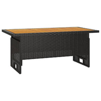 Thumbnail for 3-tlg. Garten-Lounge-Set mit Kissen Schwarz Poly Rattan