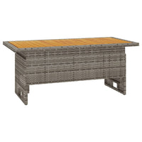 Thumbnail for 3-tlg. Garten-Lounge-Set mit Kissen Grau Poly Rattan