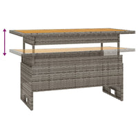 Thumbnail for 3-tlg. Garten-Lounge-Set mit Kissen Grau Poly Rattan