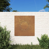 Thumbnail for Garten-Wanddeko 55x55 cm Cortenstahl Sonne-Design