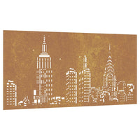 Thumbnail for Garten-Wanddeko 105x55 cm Cortenstahl Skyline-Design