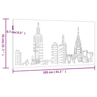 Thumbnail for Garten-Wanddeko 105x55 cm Cortenstahl Skyline-Design