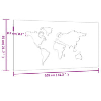Thumbnail for Garten-Wanddeko 105x55 cm Cortenstahl Weltkarten-Design