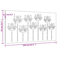 Thumbnail for Garten-Wanddeko 105x55 cm Cortenstahl Blumen-Design