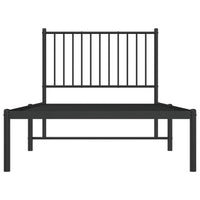 Thumbnail for Bettgestell mit Kopfteil Metall Schwarz 90x190 cm