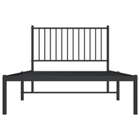 Thumbnail for Bettgestell mit Kopfteil Metall Schwarz 100x200 cm