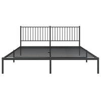Thumbnail for Bettgestell mit Kopfteil Metall Schwarz 183x213 cm