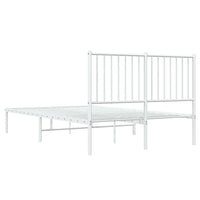 Thumbnail for Bettgestell mit Kopfteil Metall Weiß 120x200 cm