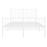 Thumbnail for Bettgestell mit Kopf- und Fußteil Metall Weiß 120x190 cm