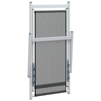 Thumbnail for Strandstühle 2 Stk. Klappbar Grau Aluminium und Textilene